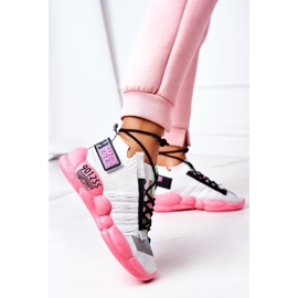 PS1 Damen Sportschuhe Sneakers Weiß-Rosa Bubble Tea 1