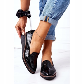 Lackierte Schuhe On Wedge Vinceza 10675 Schwarz 2