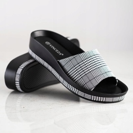 Lässige VINCEZA Hausschuhe grau 1