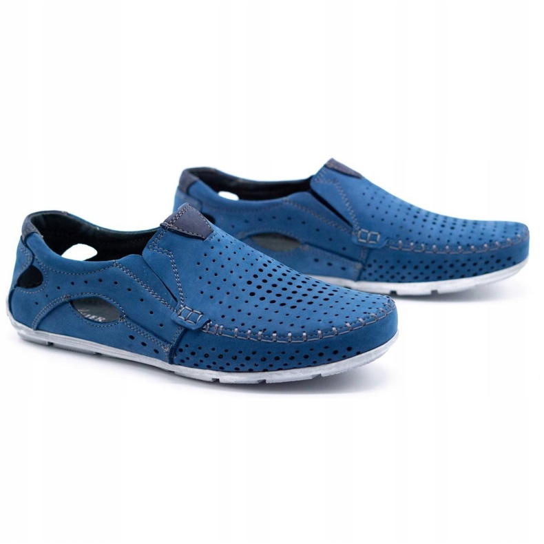 Olivier Herrenschuhe Mokassins 901 Sommer blau 2