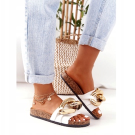 PS1 Weiße Flip-Flops mit einem letzten Kettentanz golden 3