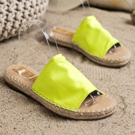 SHELOVET Klassische Hausschuhe aus Wildleder gelb 1