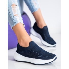 Renda Slip-on-Sneakers mit Kristallen blau 2