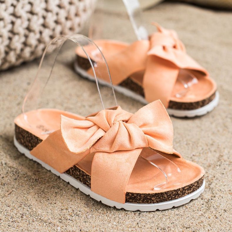 Ideal Shoes Modische Hausschuhe orange 2