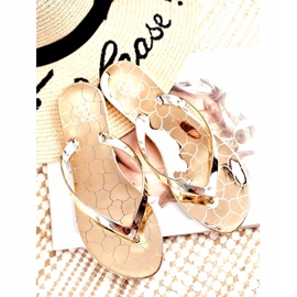 Lu Boo Metallic Flip-Flops Gold Eltoro Ii gat. golden 1