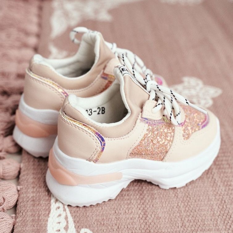 FRROCK Sportschuhe für Kinder mit Glitzerrosa Matylda 2