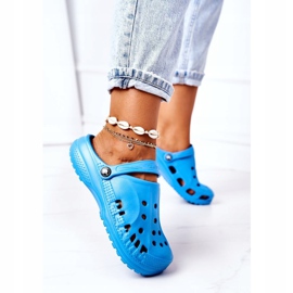 Flameshoes Damen Hausschuhe Blau Light Crocs Eva 2