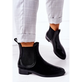 Regenschirm glänzende schwarze Jodhpur-Stiefel 2