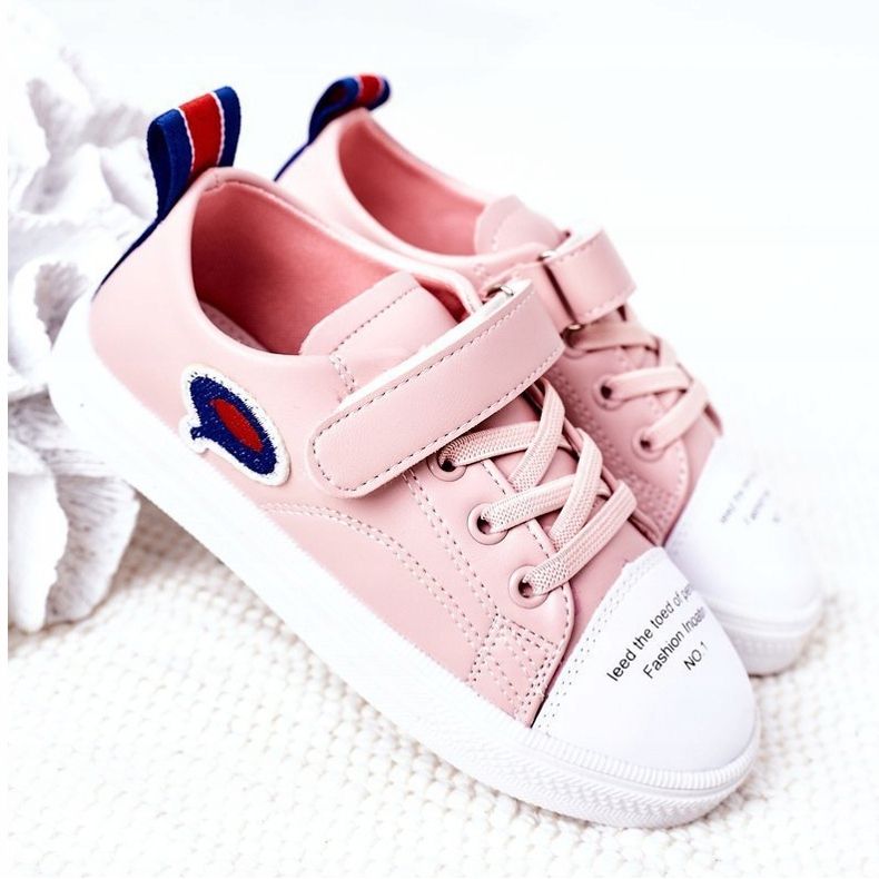 Apawwa Rosa Cartoon-Sneaker mit Klettverschluss für Kinder 2