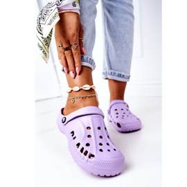 Damen Crooks Eva Foam Hausschuhe Violett lila 2
