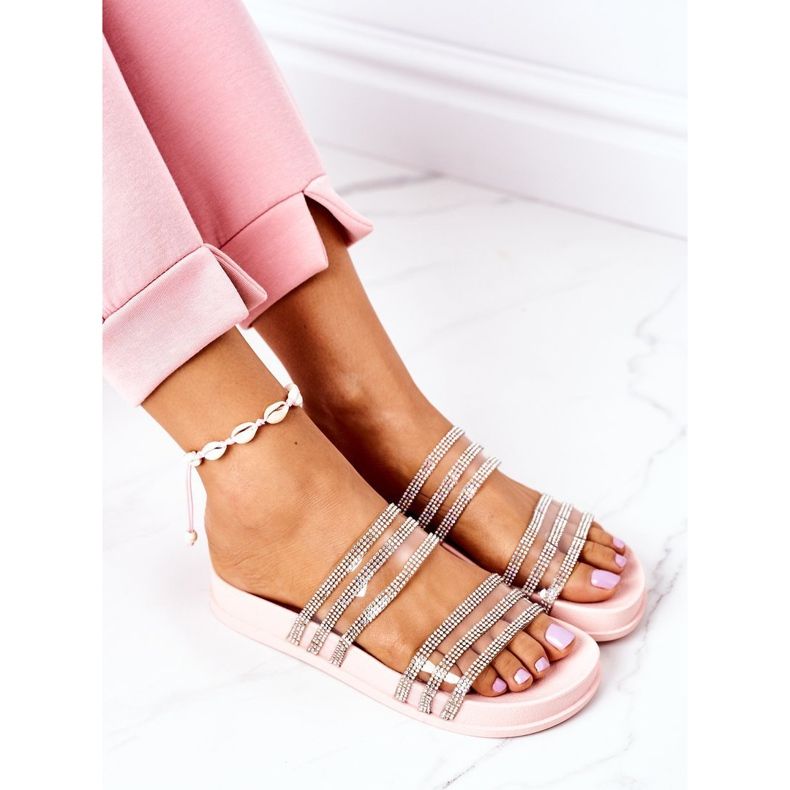 PS1 Hausschuhe aus Gummi mit rosa Zirkonia Miss You 1