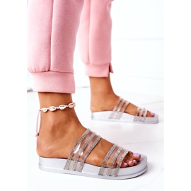 PS1 Hausschuhe aus Gummi mit silbernem Zirkonia Miss You silber- 2