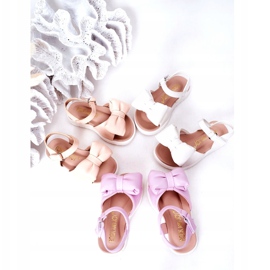 FR1 Kindersandalen mit weißer Abbie-Schleife 1