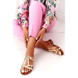 S.Barski Elegante Sandalen S. Barski 541-A1 Gold golden 3