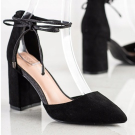 Bestelle Stylische Pumps mit Bindung schwarz 1