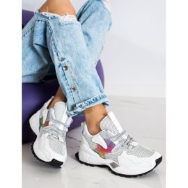 SHELOVET Fashion Sneakers mit Mesh weiß 1