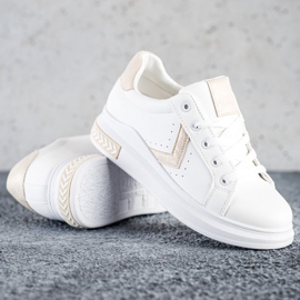 SHELOVET Turnschuhe aus Öko-Leder weiß 1