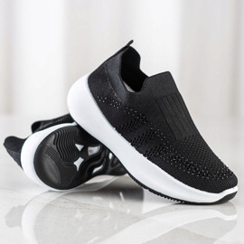 Renda Slip-on-Sneakers mit Kristallen schwarz 1
