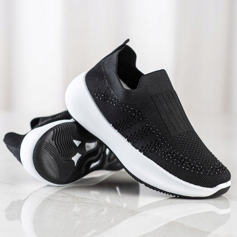 Renda Slip-on-Sneakers mit Kristallen schwarz 1