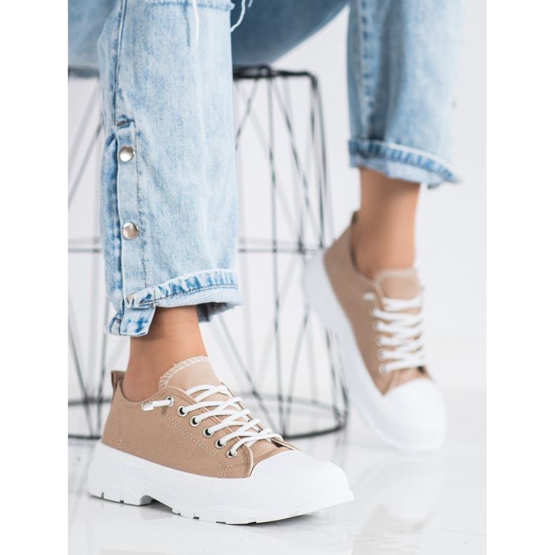 Sabatina Modische Sneaker auf der Plattform braun 2