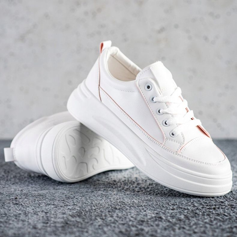 SHELOVET Fashion Sneakers auf der Plattform weiß 1