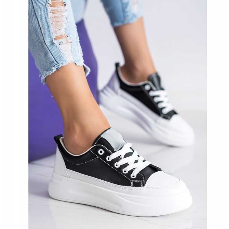 SHELOVET Fashion Sneakers auf der Plattform schwarz 2