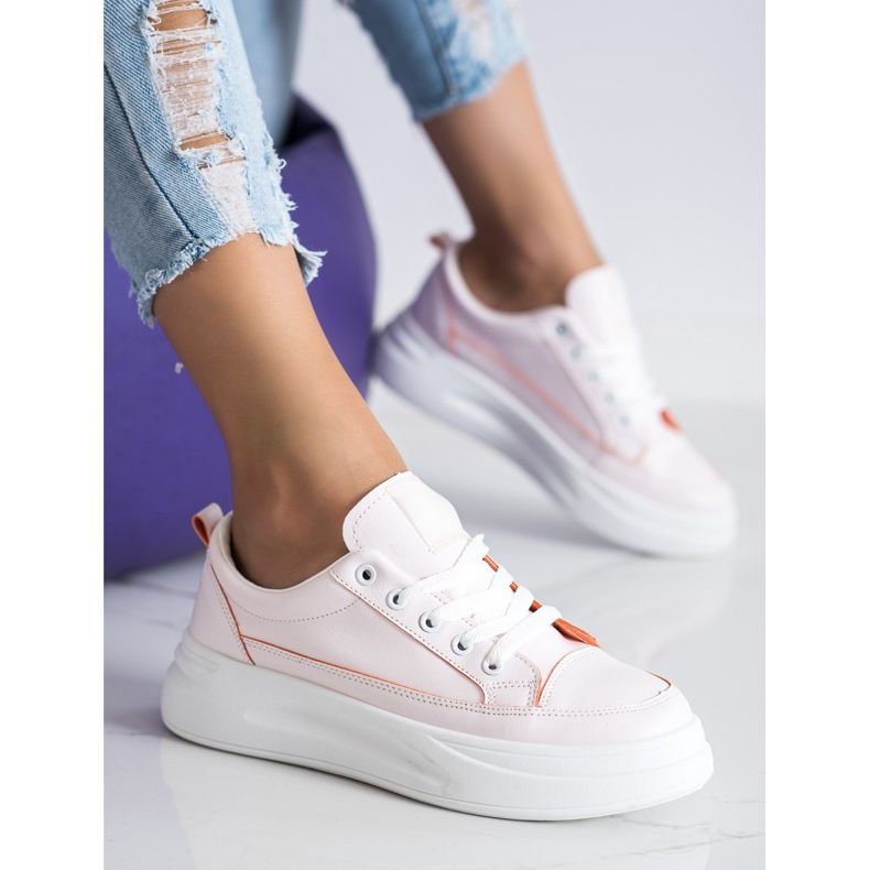 SHELOVET Fashion Sneakers auf der Plattform rosa 2