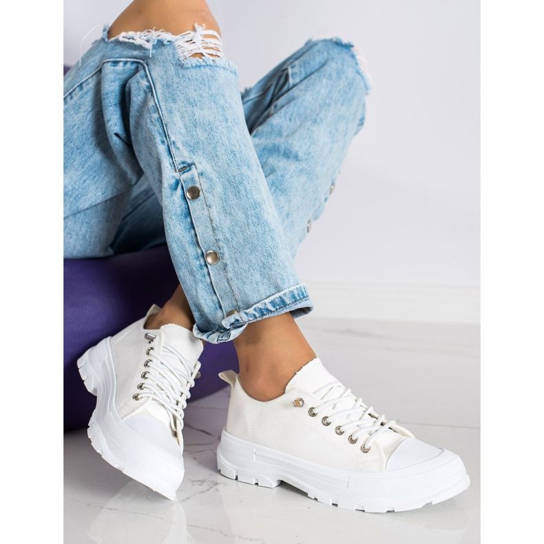 Sabatina Modische Sneaker auf der Plattform beige 1