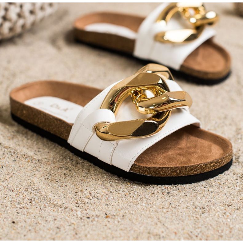 S. BARSKI Weiße Mode Hausschuhe 1