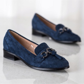 VINCEZA Slipper mit flachem Absatz marineblau blau 1