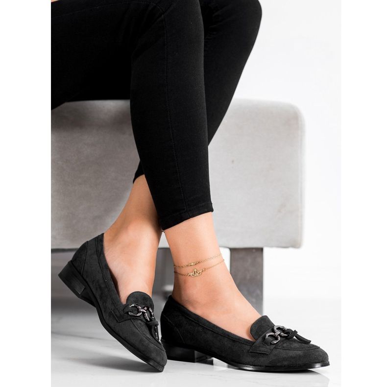 VINCEZA Slipper mit flachem Absatz schwarz 2