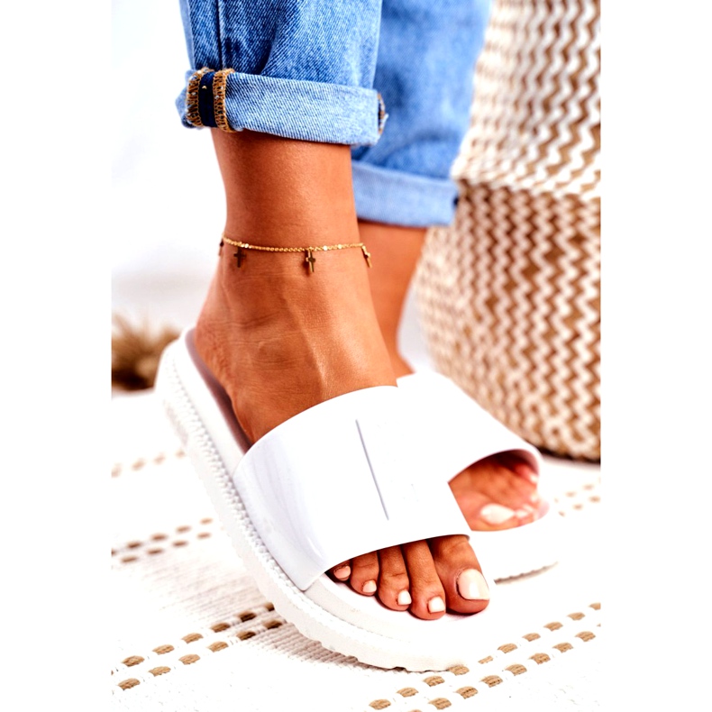 Damen Hausschuhe Big Star auf der Plattform Weiß FF274812 1