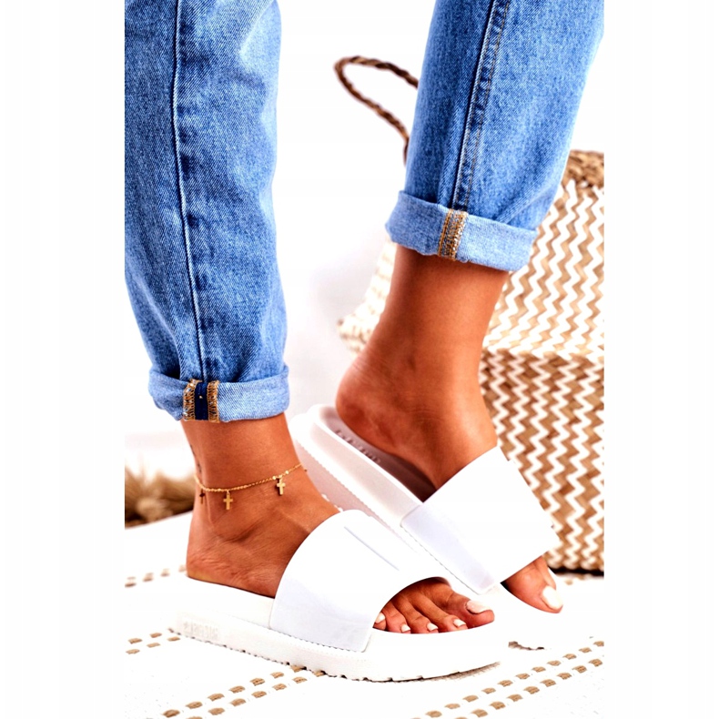 Damen Hausschuhe Big Star auf der Plattform Weiß FF274812 2