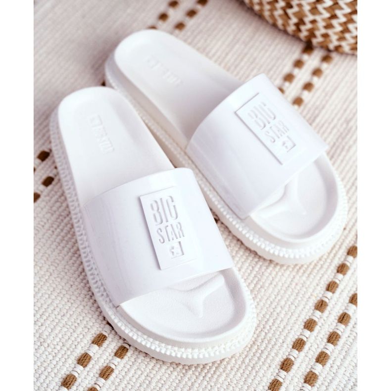 Damen Hausschuhe Big Star auf der Plattform Weiß FF274812 4