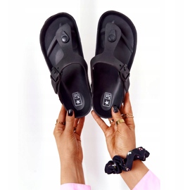 NEWS Damen Flip-Flops aus Gummi Schwarz Alma 1