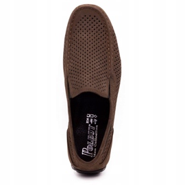 Polbut Herren Leder Loafer 2105P dunkelbraun 7