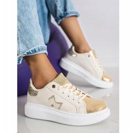 SHELOVET Stylische Sneaker auf der Plattform beige 2