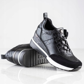 VINCEZA Sneakers mit Keilabsatz schwarz 1