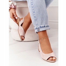 Wildleder High Heel Sandalen Sergio Leone SK807 Pink rosa golden 3