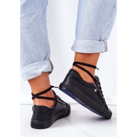 Damen Leder Sneakers Big Star GG274061 Schwarz 1