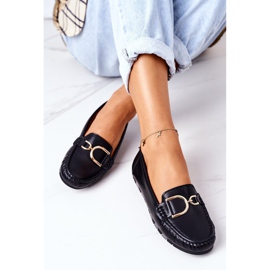 PS1 Schwarze Downtown-Loafer aus schwarzem Leder für Damen 1