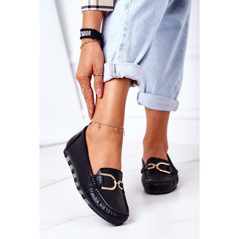 PS1 Schwarze Downtown-Loafer aus schwarzem Leder für Damen 2