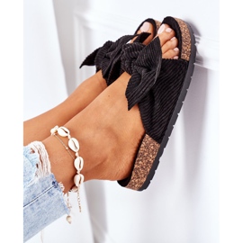 PS1 Cord-Hausschuhe auf schwarzem Sommerkork 1