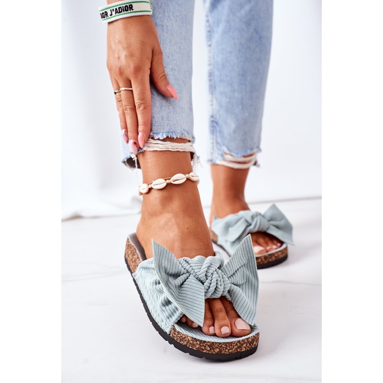 PS1 Cord-Hausschuhe mit Minz-Sommerkork grün 2