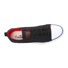 Schwarze American Club LH26 / 21 Turnschuhe rot 3