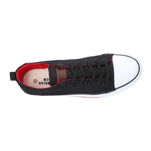 Schwarze American Club LH26 / 21 Turnschuhe rot 3