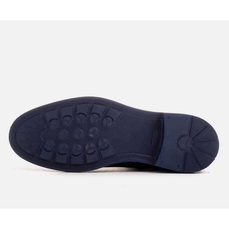 Marco Shoes Leichte Stiefel mit flachem Boden aus Naturleder isoliert navy blau 1