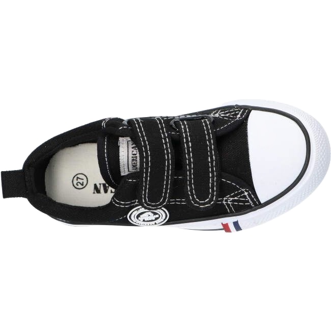 Schwarze American Club LH35 Klett-Sneaker 3