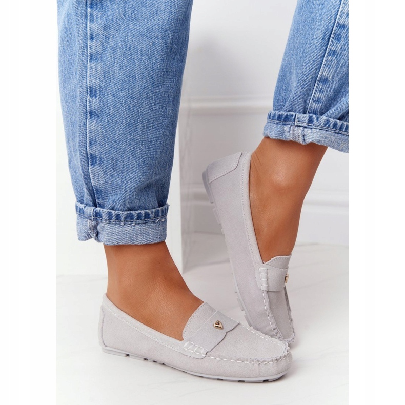 S.Barski Damen Wildleder Loafer S. Barski Grau 4