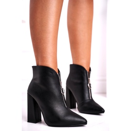 FG1 Damenstiefel mit Fersenreißverschluss vorne Schwarz Save Me 5